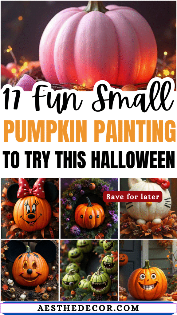17 Fun Small Pumpkin Painting Ideas to Try This Halloween