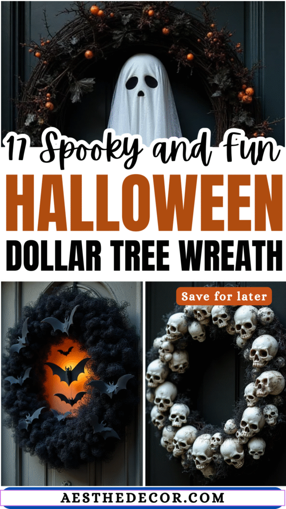 17 Spooky and Fun Halloween Dollar Tree Wreath Ideas 2 17 Spooky and Fun Halloween Dollar Tree Wreath Ideas