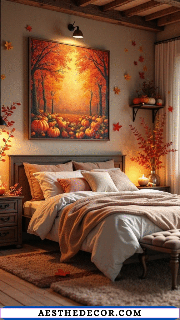 17 Creative Fall Decor for Bedroom DIY Ideas 5 Autumn Wall Art Prints