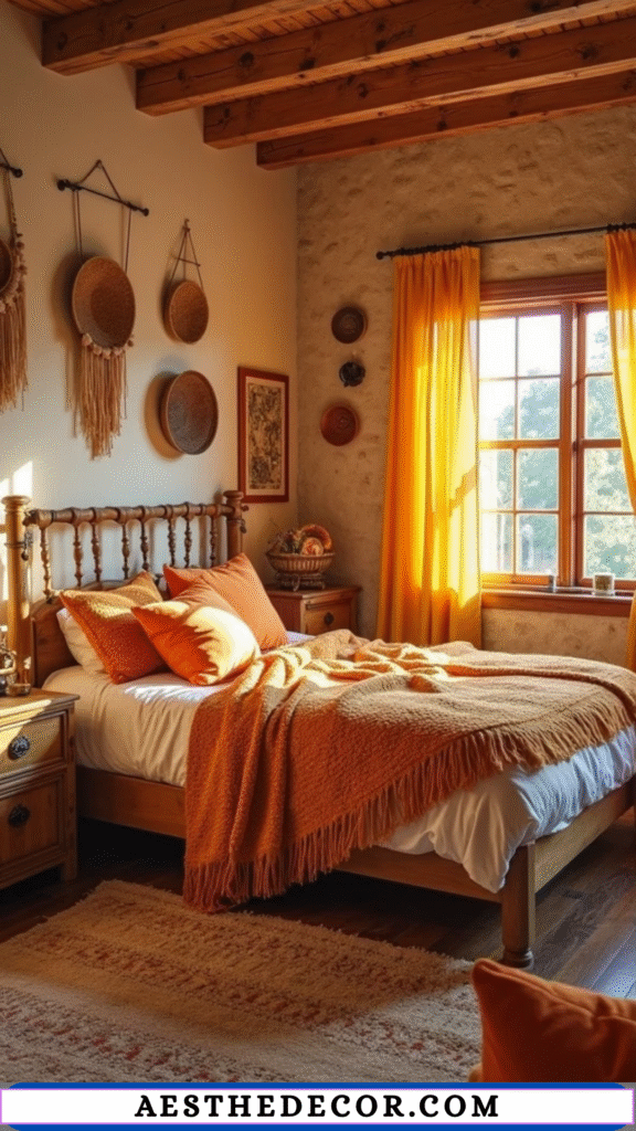 15 Cozy Fall Farmhouse Bedroom Decor Ideas 9 Bright and Warm Colors