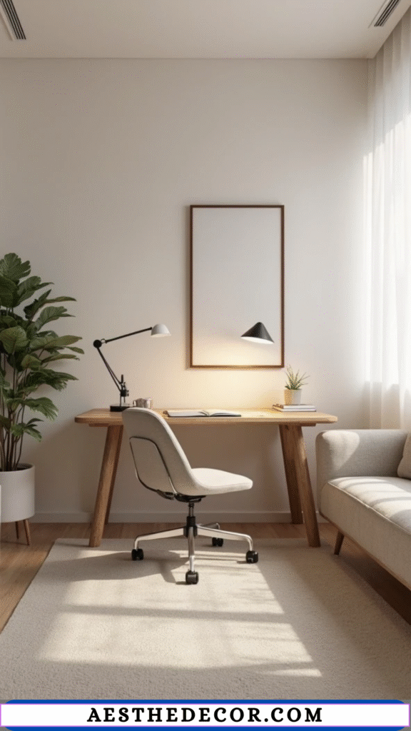 24 Minimalist Living Room Office Combo Ideas 6 Calm Work Zones