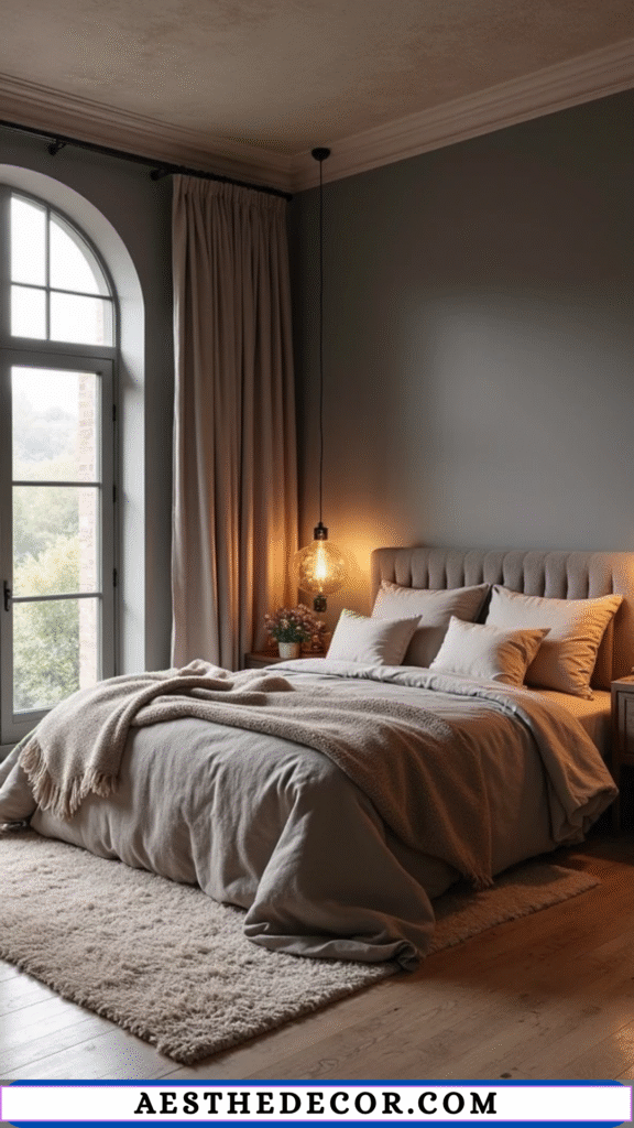 20 Modern Master Bedroom Color Combinations You’ll Love 11 Charcoal Grey & Taupe