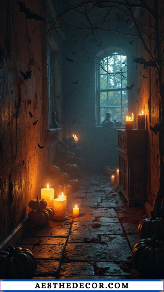 16 Spooky Halloween Lighting Ideas for Every Space 5 Creepy Candlelight Corners