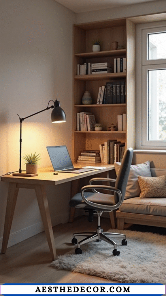 24 Minimalist Living Room Office Combo Ideas 16 Desk Lamps