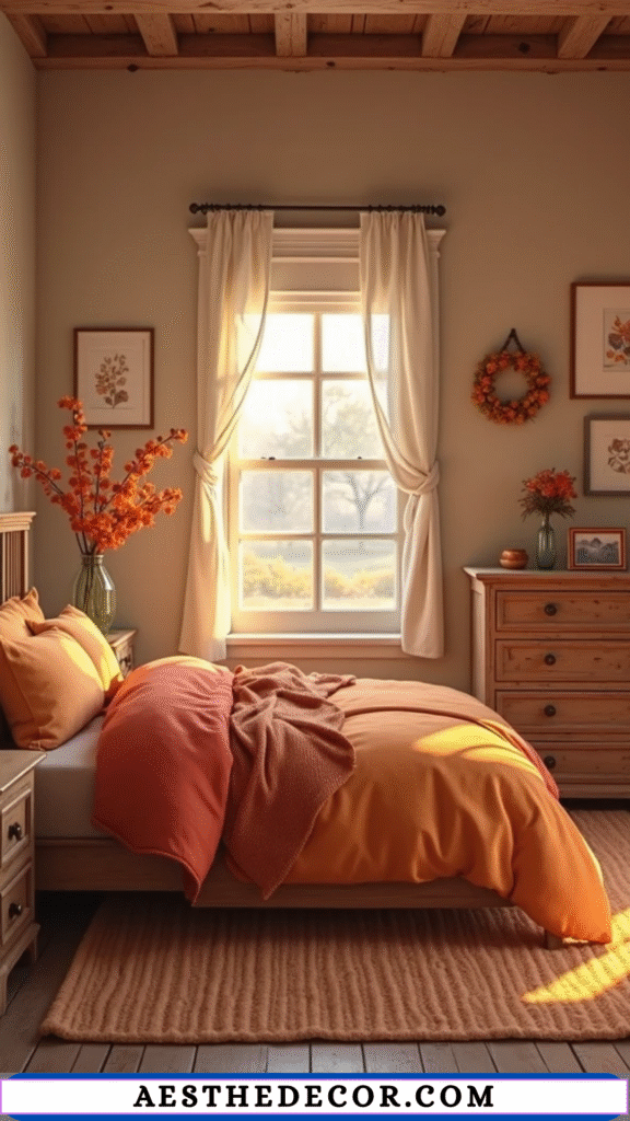 15 Cozy Fall Farmhouse Bedroom Decor Ideas 3 Earthy Color Palette