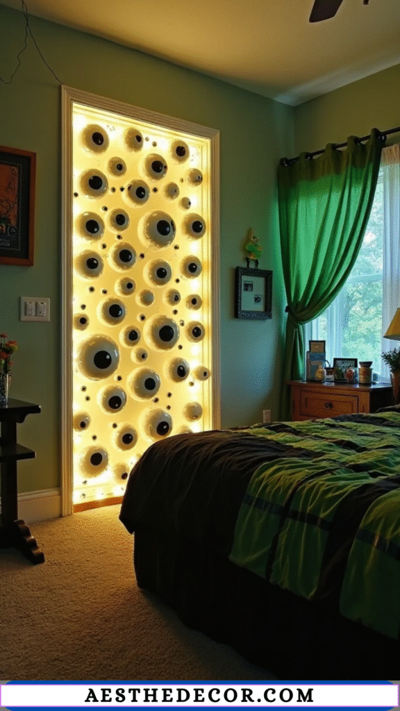 16 Creative DIY Halloween Bedroom Door Ideas for Kids 13 Eyeball Door