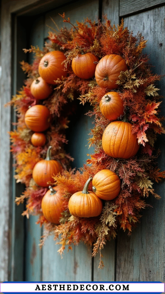 17 Spooky and Fun Halloween Dollar Tree Wreath Ideas 21 Fall Harvest Wreath