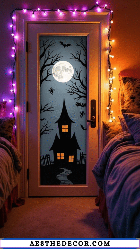 16 Creative DIY Halloween Bedroom Door Ideas for Kids 12 Haunted House Door
