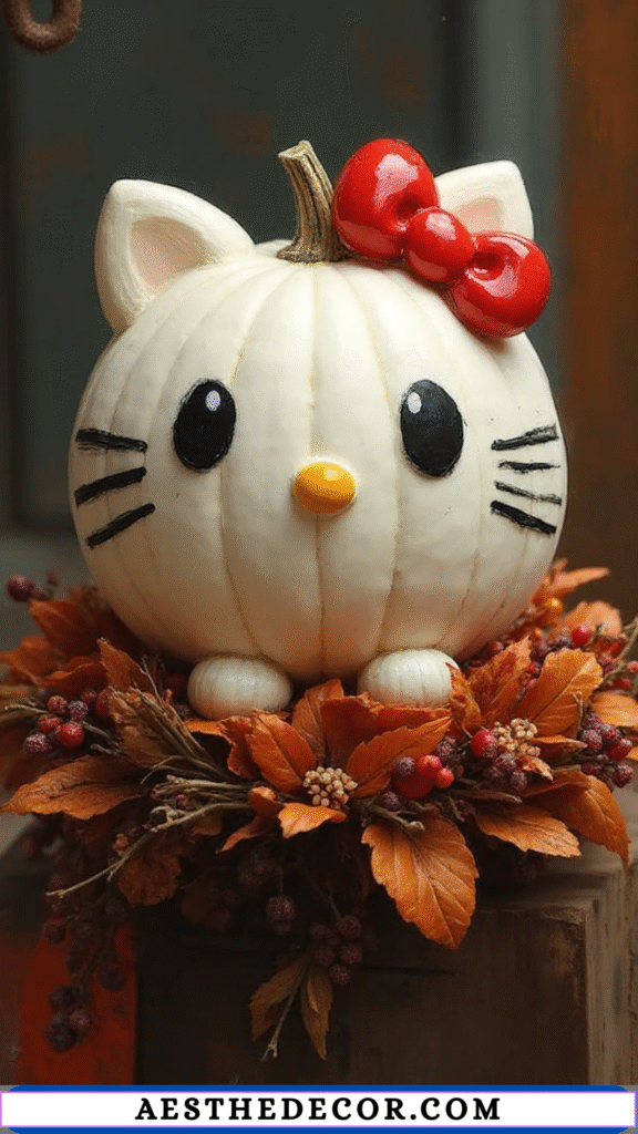 Hello Kitty Face Pumpkin 