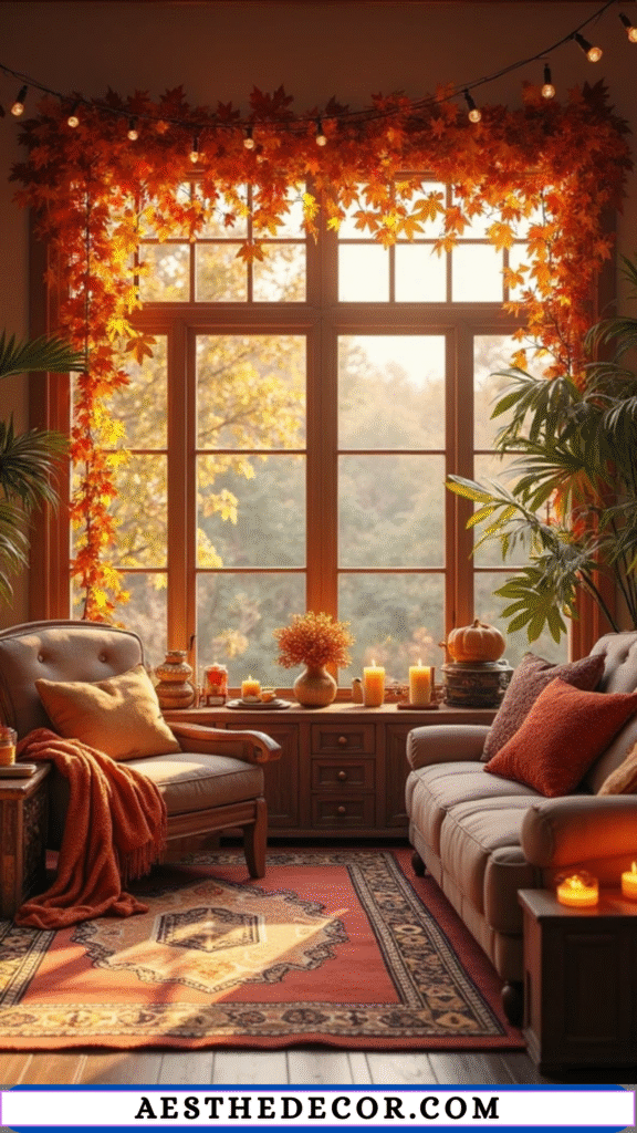 19 Fall Living Room Decor Ideas for a Cozy Home 28 Leaf Garlands