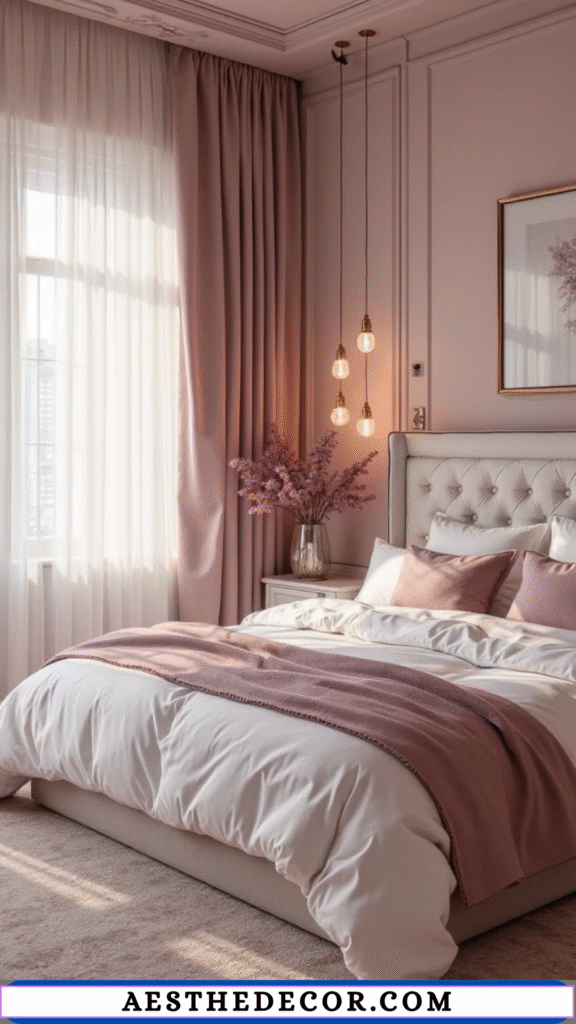 20 Modern Master Bedroom Color Combinations You’ll Love 21 Mauve & Rose Gold