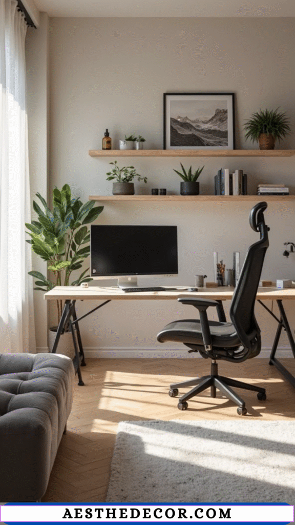 24 Minimalist Living Room Office Combo Ideas 21 Monitor Placement