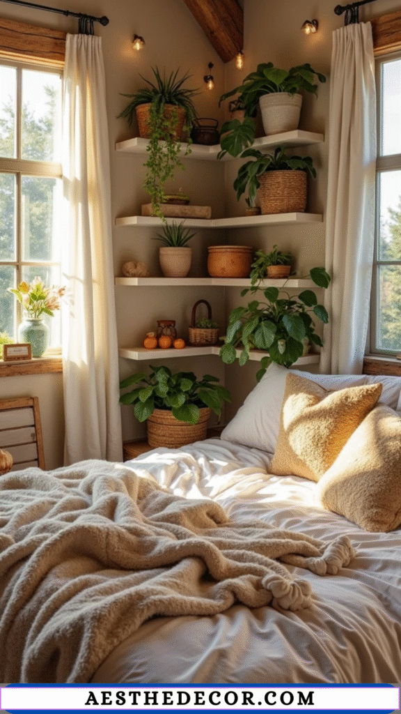 15 Cozy Fall Farmhouse Bedroom Decor Ideas 8 Natural Elements and Plants