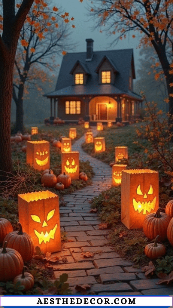 16 Spooky Halloween Lighting Ideas for Every Space 25 Paper Bag Luminaries