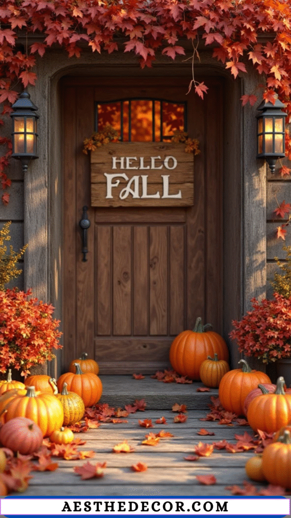 15 Cozy Fall Entryway Decor Ideas to Welcome the Season 9 Rustic Wooden Signs
