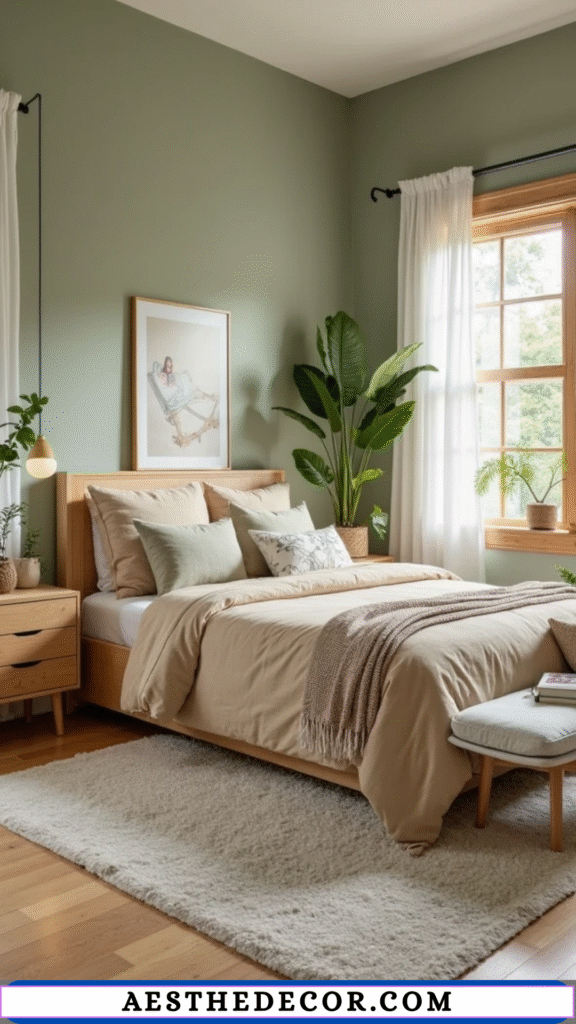 20 Modern Master Bedroom Color Combinations You’ll Love 6 Sage Green & Sand
