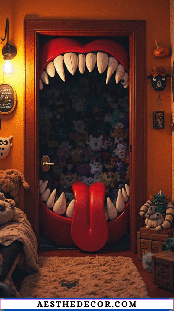 16 Creative DIY Halloween Bedroom Door Ideas for Kids 17 Scary Mouth Door