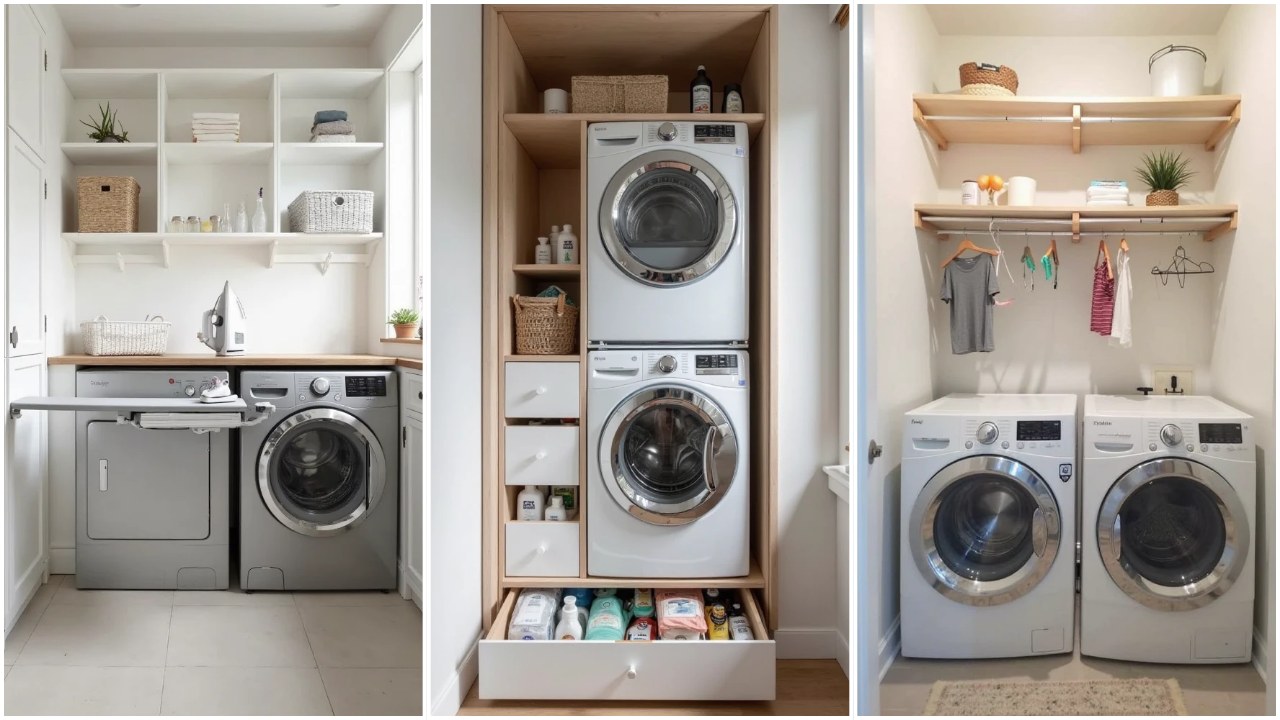 21 Genius Small Laundry Room Layout & Space Hacks