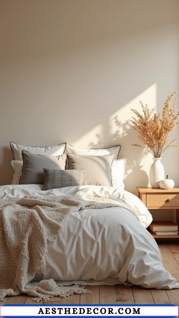 15 Cozy Fall Farmhouse Bedroom Decor Ideas 12 Soft and Calm Colors