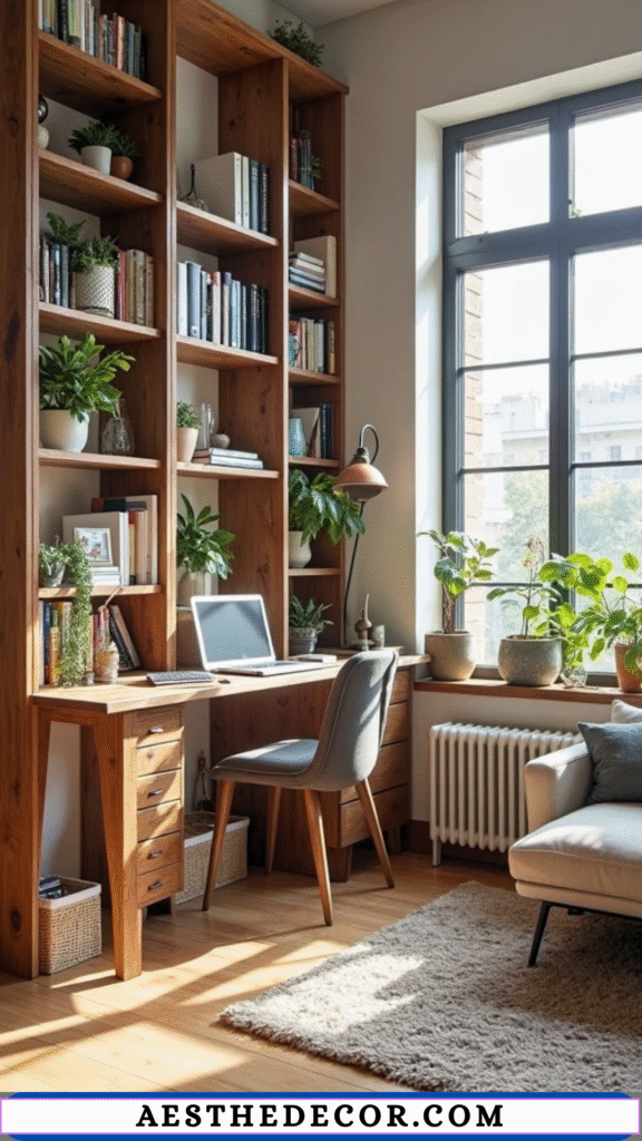 16 Home Office in Living Room Divider Ideas You’ll Love 6 Storage-Boosting Dividers