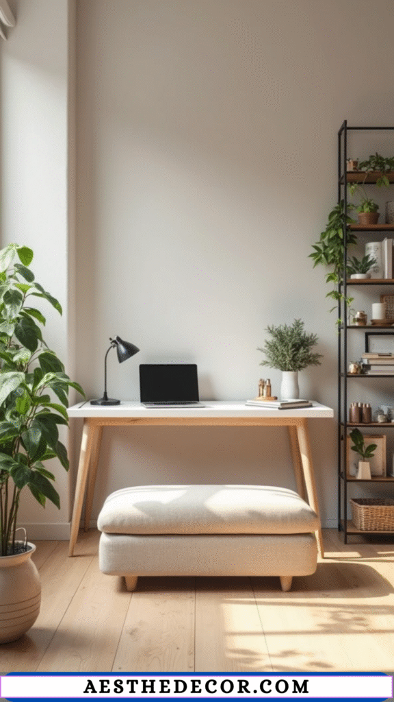 24 Minimalist Living Room Office Combo Ideas 9 Storage Ottomans