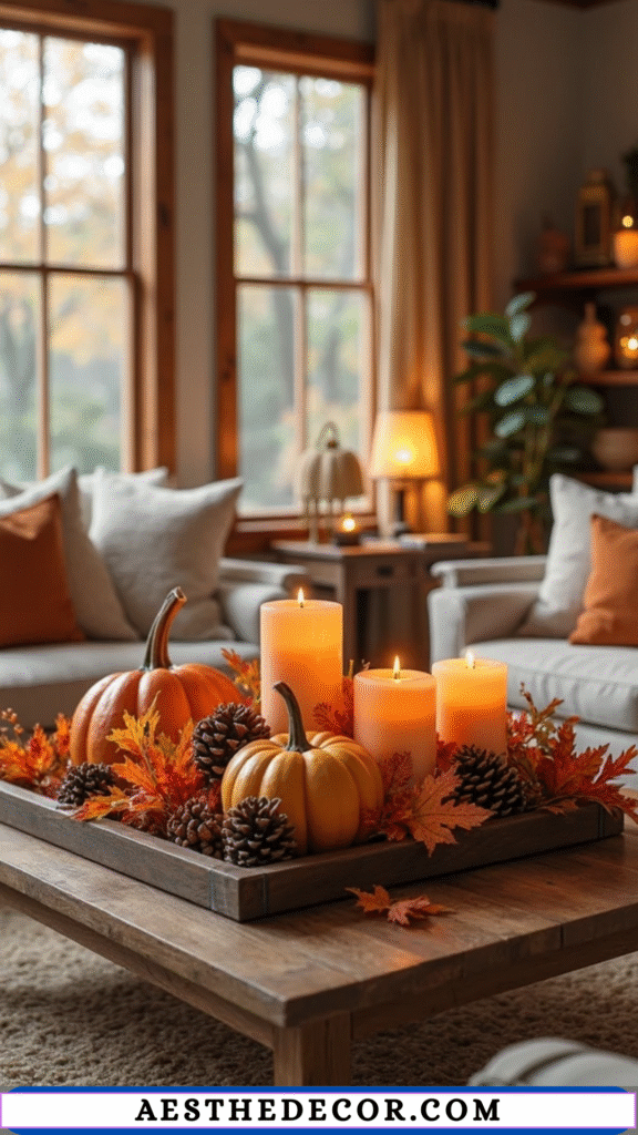 19 Fall Living Room Decor Ideas for a Cozy Home 25 Tray Styling
