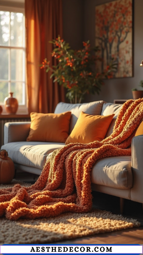 19 Fall Living Room Decor Ideas for a Cozy Home 13 Warm Blankets