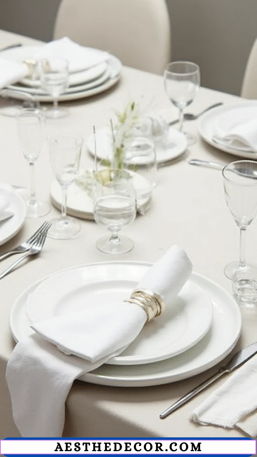 Clean Modern Table Setting 16 Stunning Minimalist Thanksgiving Table Ideas - AestheDecor