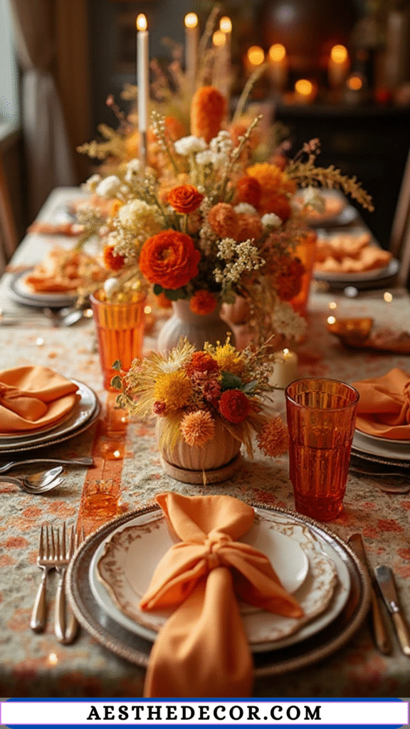 Color-Coordinated Table Decor