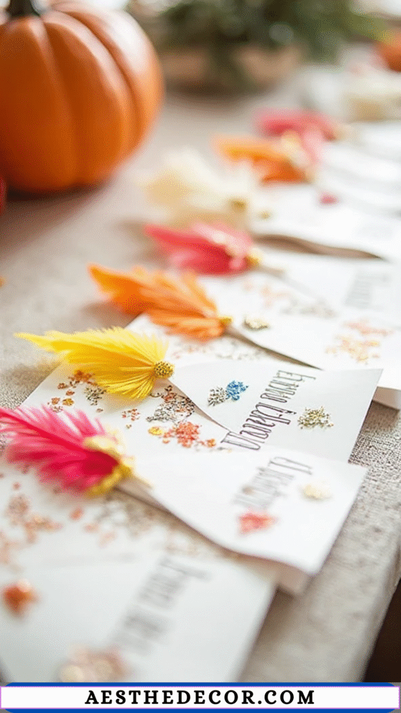 Feather Place Cards