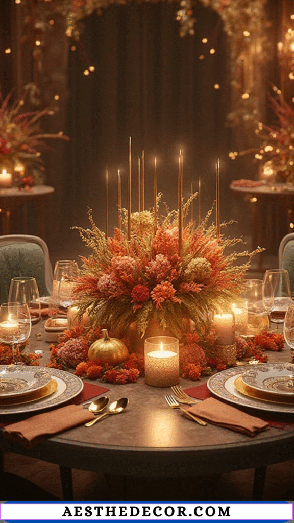 Gold and Silver Centerpieces