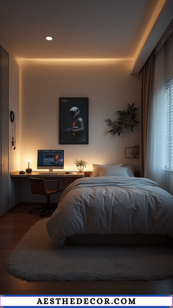 16 Minimalist Gamer Bedroom Ideas for Teens 14 Minimal Decorations