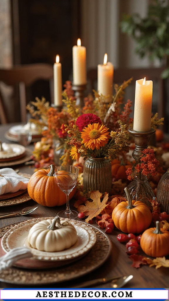18 DIY Thanksgiving Centerpieces for Table You Can Easily Create Yourself 25 Mixed Shape Centerpiece Ideas