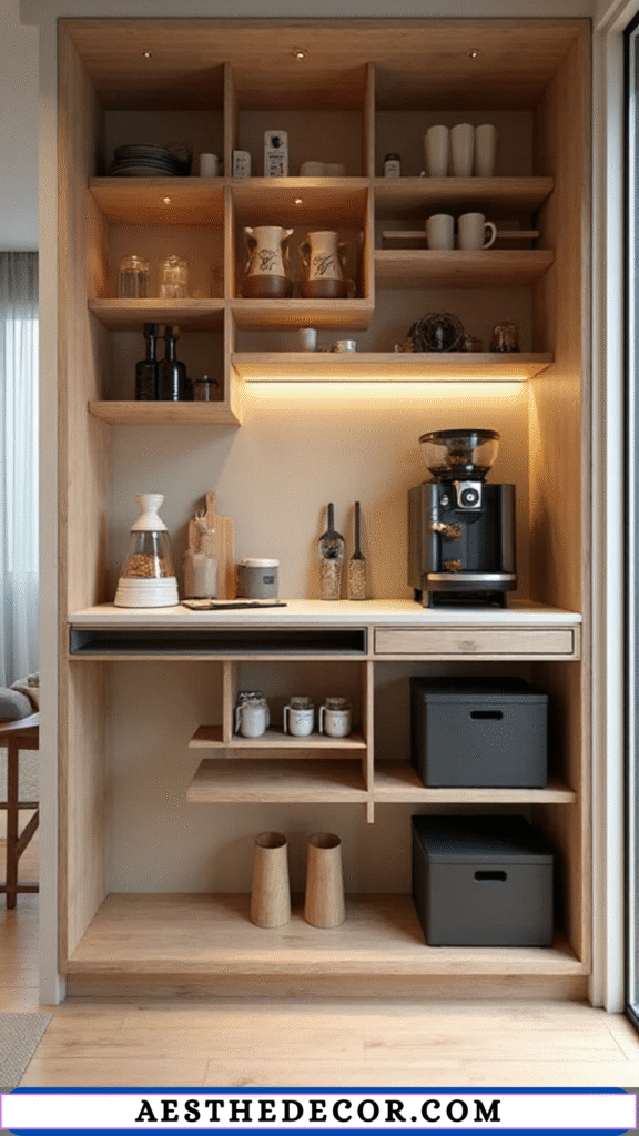 20 Amazing Coffee Bar Ideas for Small Apartments 10 Multi-Functional Countertops