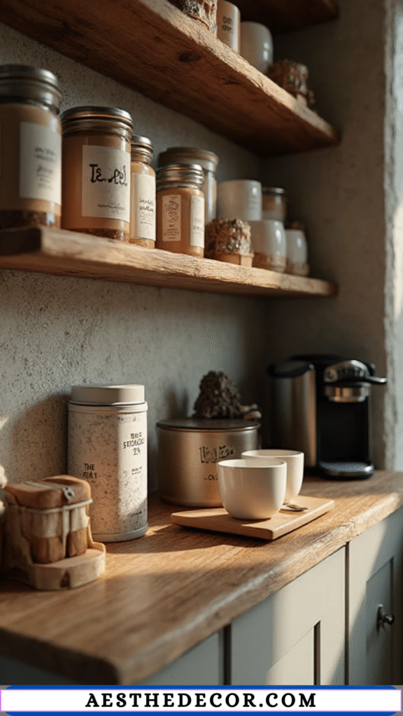 20 Amazing Coffee Bar Ideas for Small Apartments 20 Organized Tea Canisters