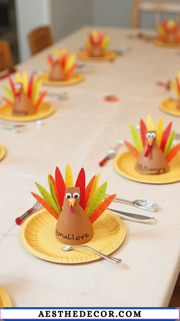 Paper Plate Turkey Cards