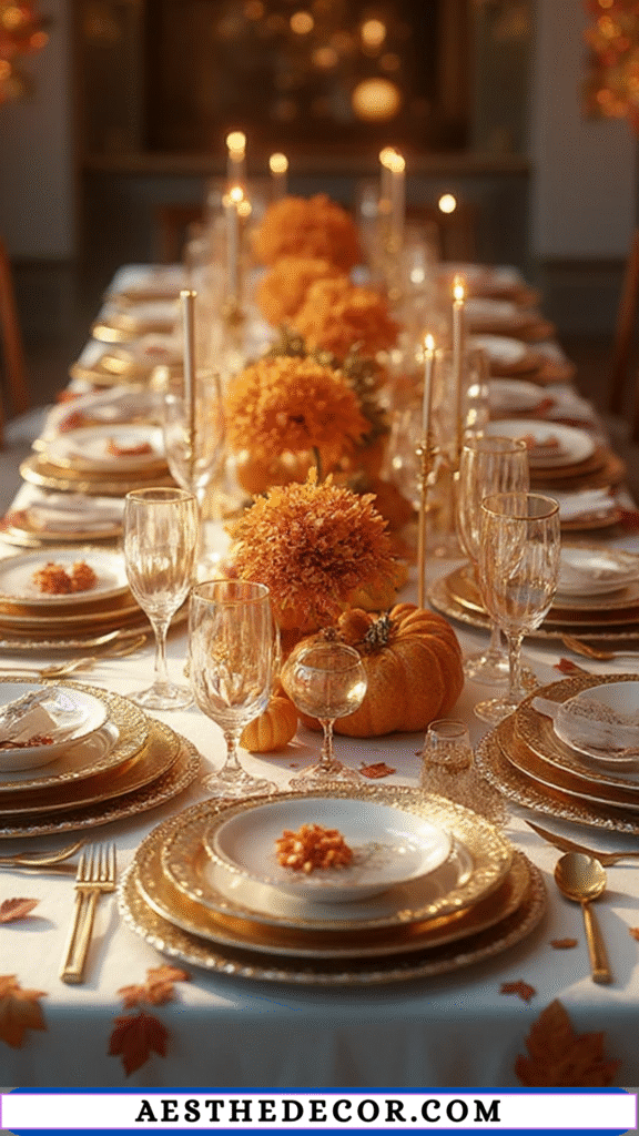 Shiny Gold Tableware for a Festive Look