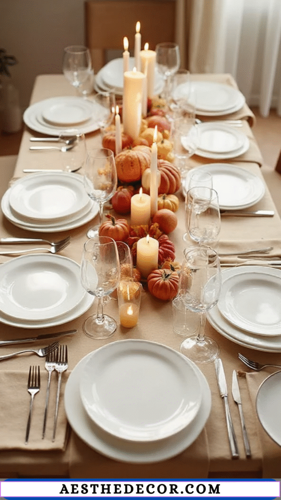 Simple White Plates and Clean Lines