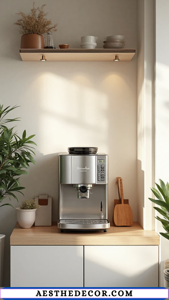 20 Amazing Coffee Bar Ideas for Small Apartments 16 Sleek Coffee Machines