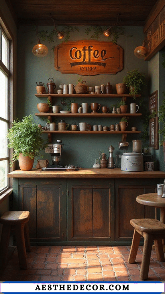 20 Amazing Coffee Bar Ideas for Small Apartments 5 Vintage Coffee Signs