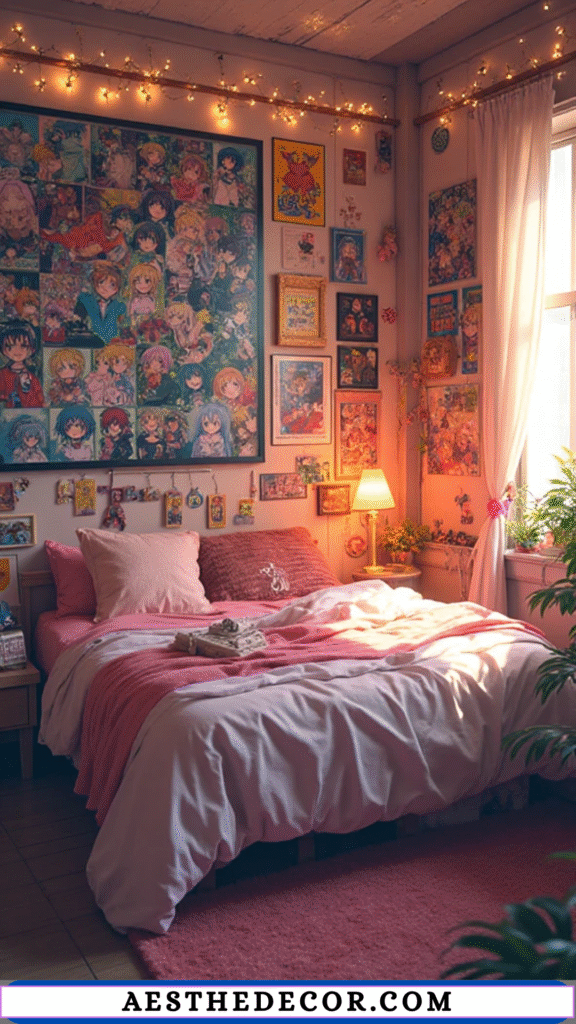 16 Epic Anime Bedroom Ideas Every Boy Will Love 6 Customized Wall Collage Ideas