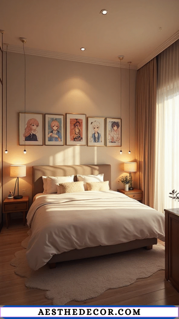 16 Epic Anime Bedroom Ideas Every Boy Will Love 5 Framed Anime Art Prints
