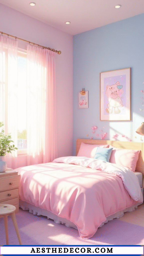 16 Epic Anime Bedroom Ideas Every Boy Will Love 8 Soft Pastels for a Calm Atmosphere