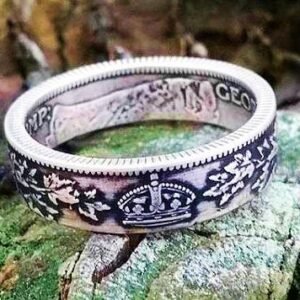 Silver Canadian Quarter Coin Ring
