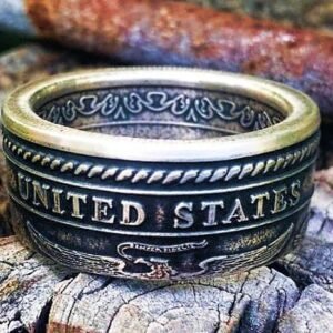 Semper Fidelis U.S. Marine Corps Silver Coin Ring