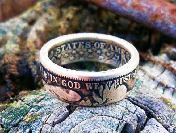Barber Half Dollar Coin Ring