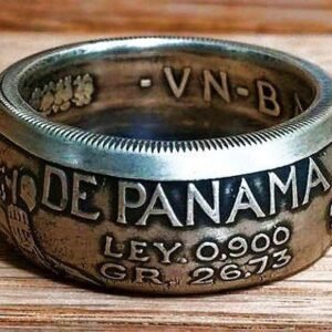 1947 Panama Balboa Silver Coin Ring
